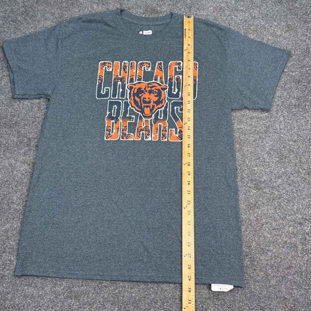 Official Chicago Bears Team Apparel T Shirt Adult Size Large Gray NFL - Picture 4 of 10